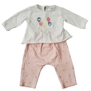 🍁 Play Up Hot Air Balloon Pink Pants Long Sleeve Shirt Play Set